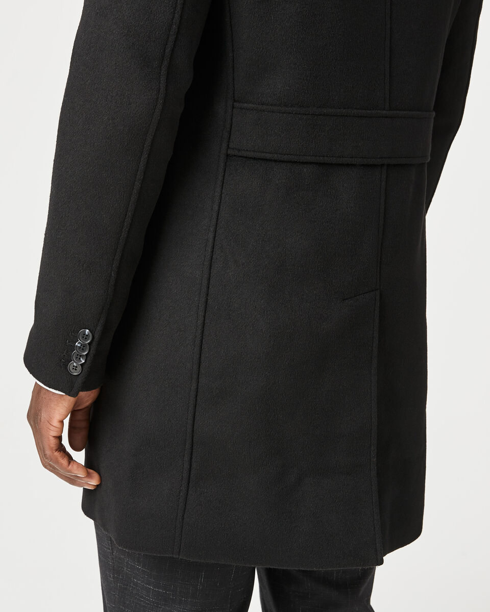 Willetton Blend Overcoat, Black, hi-res